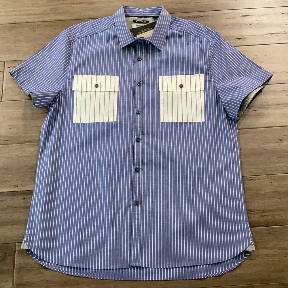 Kenneth Cole reaction stretch button up shirt